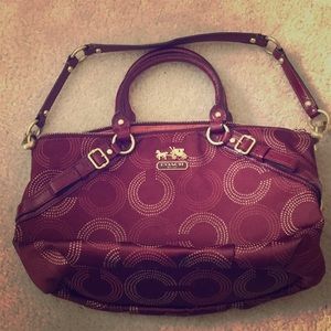 Burgundy coach purse